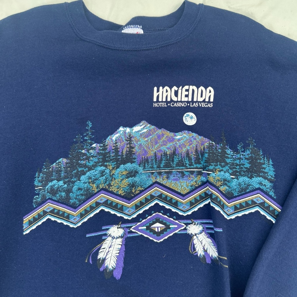 Navy Blue Graphic Sweater